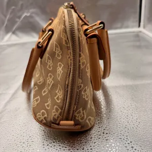 Dooney & Bourke Monogram Satchel Hand Bag Purse Womens Brown Tan Vintage K802423 thumbnail 12