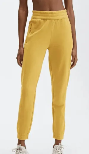 Fabletics Women's Eco Conscious Slim Sweatpant‎ Mustard Sz M thumbnail 1