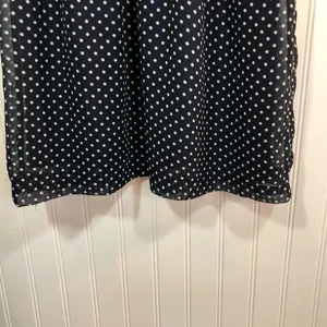Mimi Chica Navy & White Polka Dot Flutter Sleeve Blouson Dress Size XS thumbnail 7