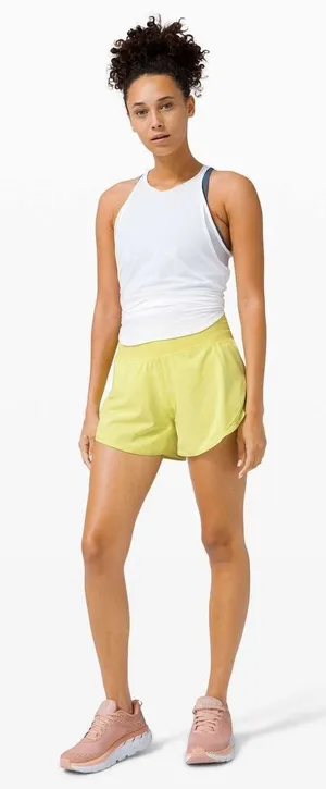 Lululemon Run Off Route High Rise Shorts 4" Lemon Vibe Athletic Gym‎ Womens 10 thumbnail 1
