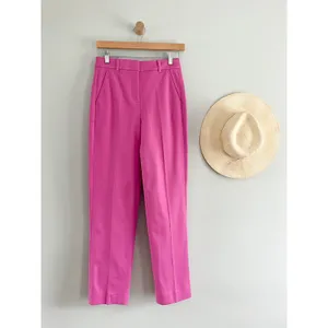 J Crew Factory | NWT | Kallie straight-leg pant | Vivid Fuchsia Pink | Sz 0T thumbnail 2