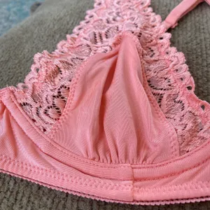 Aerie coral cross back underwire bralette thumbnail 2