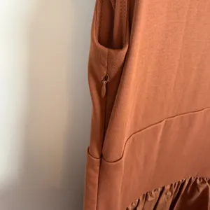 J Crew Bubble Hem Mixy Mini‎ Dress Large Terracotta Brown Old Money Mixed Media thumbnail 6