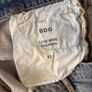 BDG Urban Outfitters Low Rise y2k Dolphin Denim Shorts Blue Distressed Women 32W thumbnail 8
