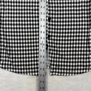 Reformation Gingham Sleeveless Button Down Top Black White Check Large thumbnail 4