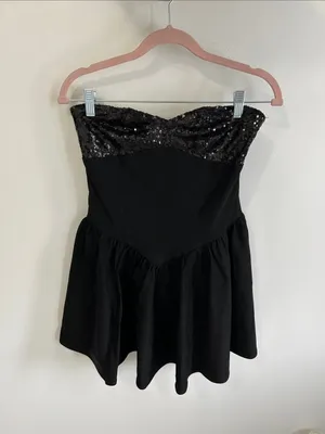 Lucy in the Sky Black Sequin Strapless Fit and Flare Dress thumbnail 3