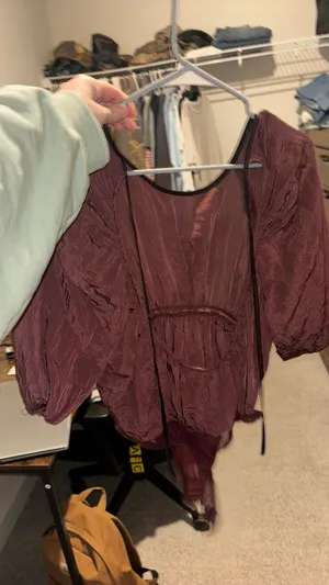 Free people maroon backless top  thumbnail 2