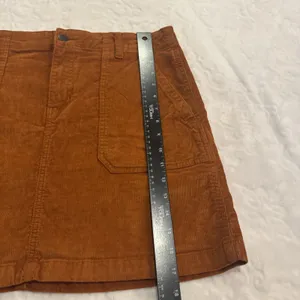 Old Navy Skirt Women 12 Brown Corduroy Cotton Stretch Zip thumbnail 5
