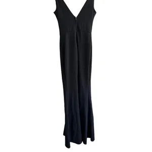 City Studio Black Formal Dress V-Neck Rhinestone Trim Maxi Gown Dramatic‎ Chic thumbnail 9