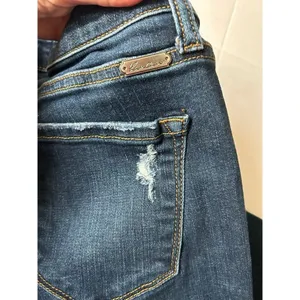 Kancan Mid Rise Ankle Skinny Jeans Size 11/29 Dark Wash Raw Hem KC8396D thumbnail 5