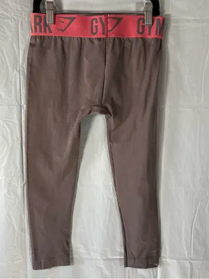 GymShark‎ Leggings Women XS Gray Gym Workout Sport Pants Active Spellout Logo thumbnail 2