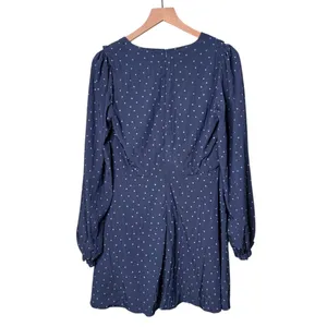 NWT Lulus Sweetie Aura Polka Dot Mini Dress Navy Blue Women’s Size Medium thumbnail 5