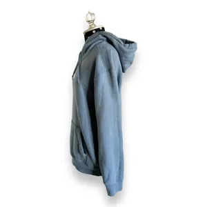 Hollister Womens Hoodie Sz XS Blue Cursive Logo Solid Kangaroo Pocket Drawstring thumbnail 7