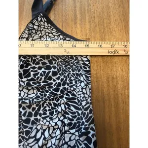 New Direction ND Intimates Night Gown White Black Floral Size Small thumbnail 4