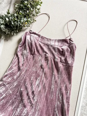 Wild Fable Pink Crushed Velvet Slip Dress Spaghetti Strap Size Small thumbnail 1