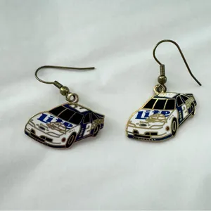 Vintage NASCAR 2 Rusty Wallace Miller Lite Car dangle earrings thumbnail 2