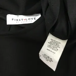 First Love Black Classic‎ Minimalist Asymmetrical Tied Waist Party Mini Dress 1X thumbnail 4