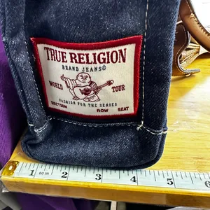 904. True religion Denim and Brown Leather Women's Tote Bag thumbnail 7