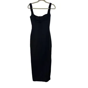 LIONESS Hot Nights Maxi Dress in Onyx XSmall New Womens Long Cotton Gown thumbnail 4