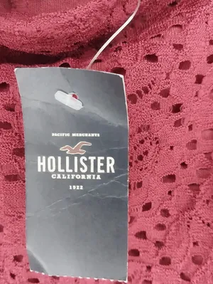 Hollister Burgundy Lace Long Sleeve Fit & Flare Skater Mini Dress NWT thumbnail 6
