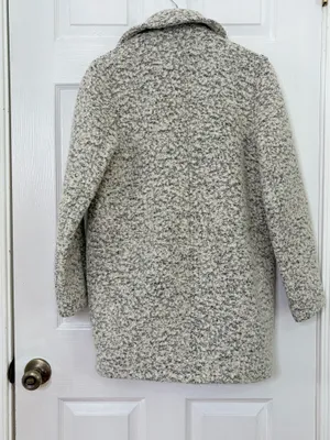 Abercrombie & Fitch Wool Blend Coat S Boucle Peacoat Old Money Preppy Classic thumbnail 3