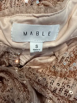 MABLE sequin crop top with tie back thumbnail 5