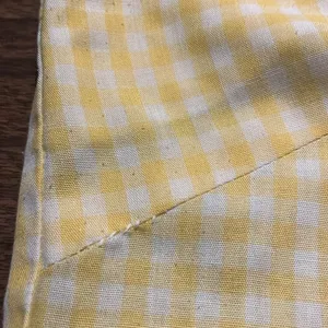 VTG Lisa Smock by Lisanne VINTAGE Yellow White Gingham Cornucopia thumbnail 6