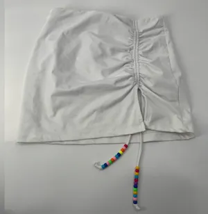 White fox boutique white mini beaded skirt size medium thumbnail 1