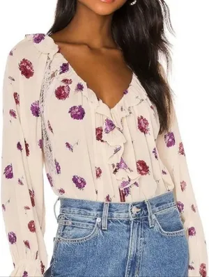 Free People Poppy Printed Bodysuit thumbnail 1