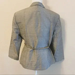 Oscar De La Renta vintage checkered blazer thumbnail 3