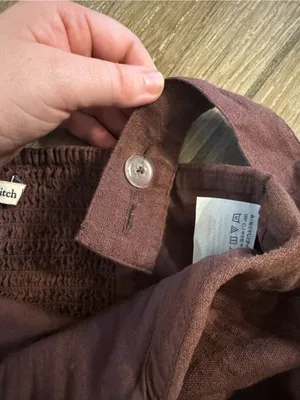 Abercrombie & Fitch Brown Square-Neck Ribbed Crop Tank thumbnail 5