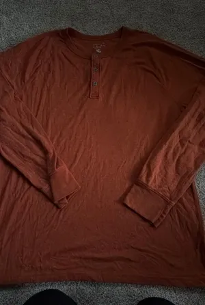 G.H. Bass & Co. Orange Henley thumbnail 1