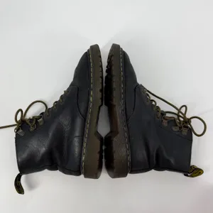 Dr. Martens Luana Black Leather Lace Up‎ Combat Boots Floral Lining Women 6 US thumbnail 4