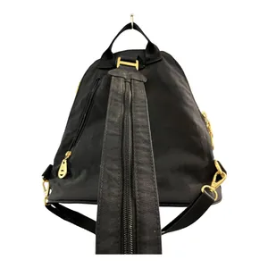 Bagatelle Black Nylon Backpack with Gold-Tone Hardware thumbnail 9