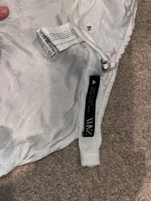 ZARA White Satin Top thumbnail 2