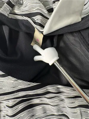 Athleta Ariel Venice Swim Dress Medium Black White Stripe Racerback UPF 50+ thumbnail 10