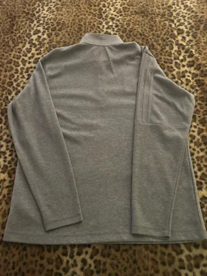 adidas Men's L adidas Golf 1/4 Zip Mock Neck Pullover Gray Long Sleeve thumbnail 3