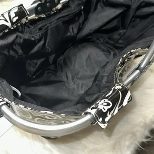 Elegant Black and White Patterned Women's Bag thumbnail 2
