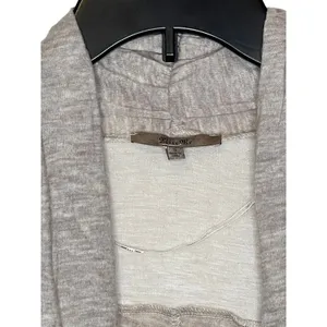 Miss Me Women's Cardigan‎ Sweater Sparkle Open Front Gold Sequins Pockets Small thumbnail 4
