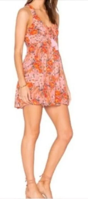 Free People Pink Washed Ashore Mini Dress NWT thumbnail 1