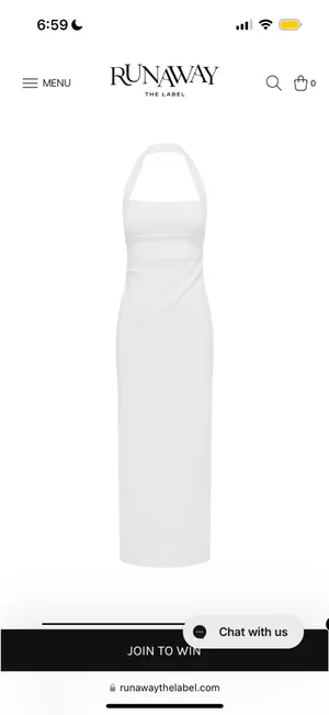 Runaway The Label Franca Halter Midi Dress - White thumbnail 5