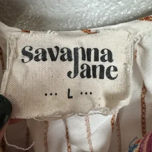 Savanna Jane Size Large Embroidered Boho Peasant Top Tie Festival Hippie Blouse‎ thumbnail 5