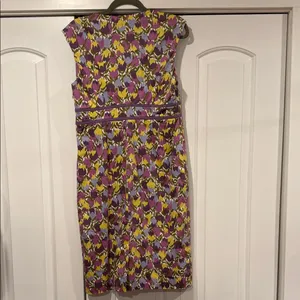 Boden valentine Purple and Yellow Floral Dress 10R‎ thumbnail 6