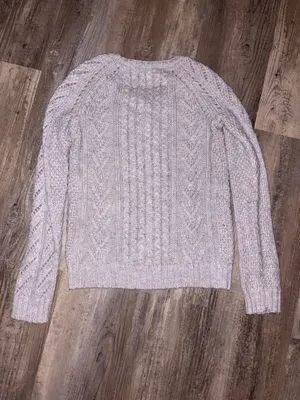 Gap Women’s Gray Knitted Long Sleeve Crew Neck Pullover Sweater-XS thumbnail 2