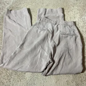 Reformation Mason Pants High Waisted Wide‎ Leg Pleated Tencel Taupe Size 2 thumbnail 7