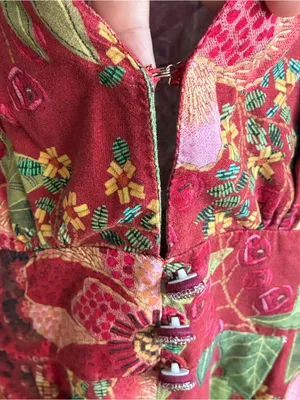 Farm Rio Red Forest Floral Print Romper S thumbnail 7