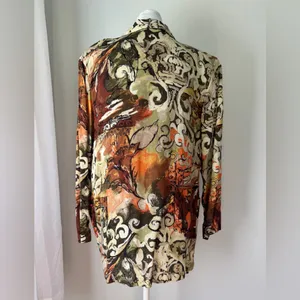Vintage ‘90s Melrose Abstract Print Single Breasted Relaxed Fit Blazer thumbnail 4