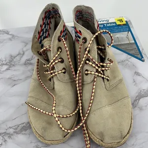 TOMS Sand Alarco Desert Chukka Boot Women 7‎ Aztec Lace Up Booties Beige Boho thumbnail 7