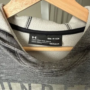 Under Armour Women’s Loose Hoodie Gray/Black Pullover Coldgear Size S thumbnail 7