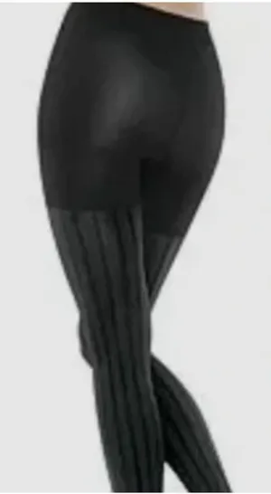 Spanx Maternity Tights Size 1 Xs S Pantyhose Hosiery Textured Stripe Black NEW thumbnail 1